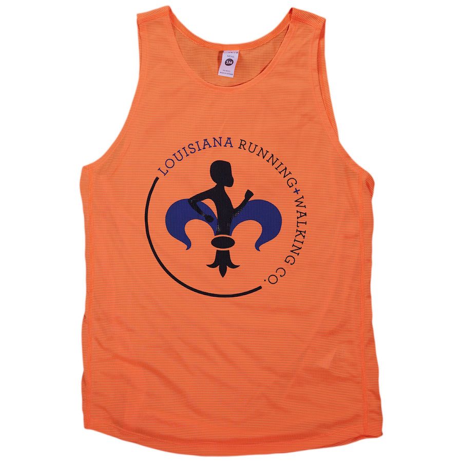 Lrwc Logo LRWC Orange Singlet (Men's Cut) – Louisiana Running + Walking Co.